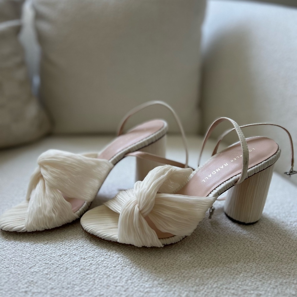 Loeffler Randall Reed Pearl Pleated Twist Heels